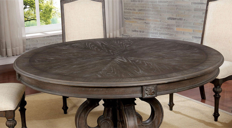 Arcadia - Round Dining Table - Rustic Natural Tone / Ivory