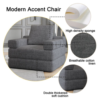 Single Sofa Chair That Converts To A Single Sofa Bed For Living Room, Guest Room, Playroom