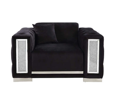 Trislar - Chair - Black Velvet - Grand Furniture GA