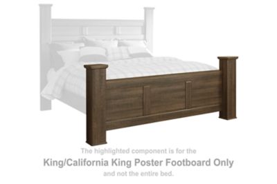 Juararo - Dark Brown - King/Cal King Poster Footboard