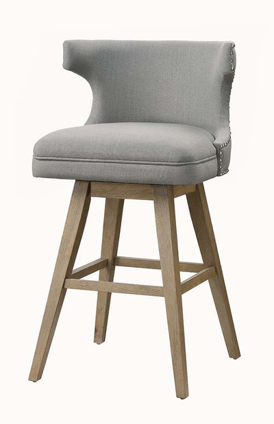 Everett - Bar Chair (Set of 2) - Fabric & Oak - Grand Furniture GA