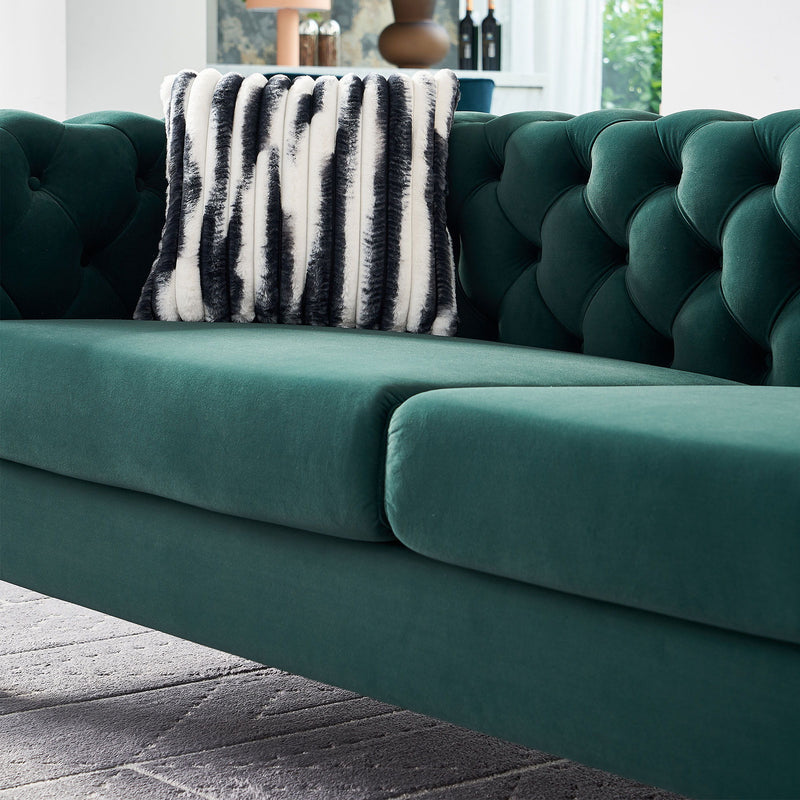 Chesterfield - Modern Tufted Velvet Living Room Sofa, 84.25&