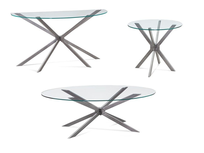 Deen - Oval Cocktail Table - Gray