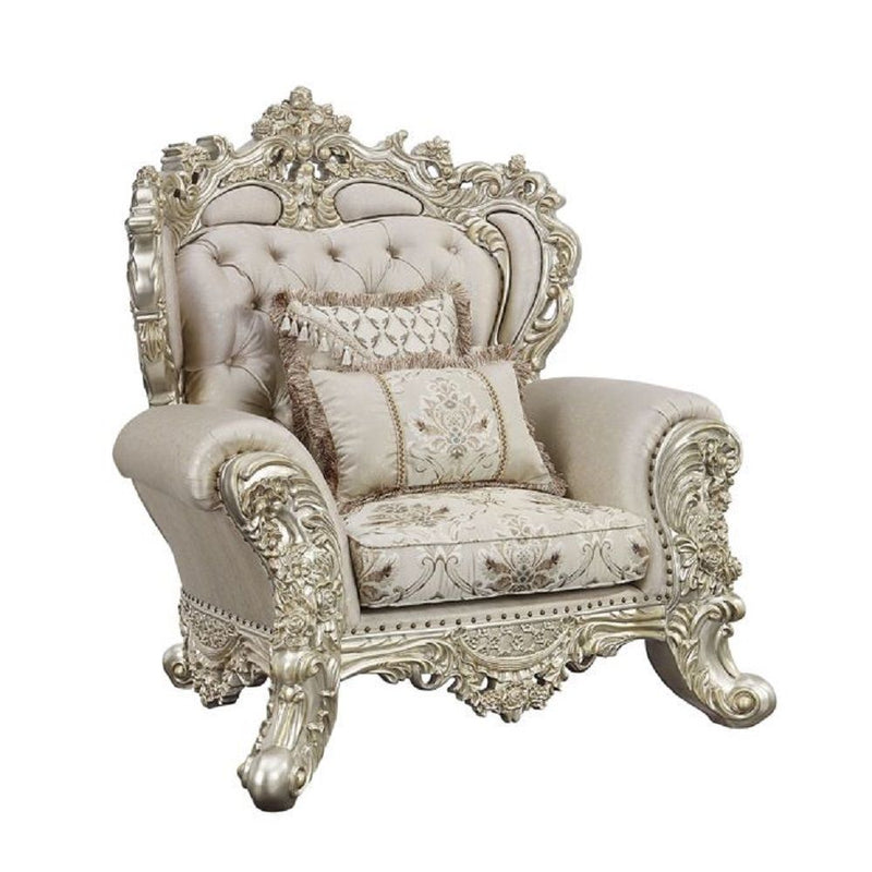 Danae - Chair - Fabric, Champagne & Gold Finish - Grand Furniture GA