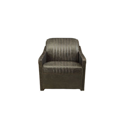 Winchester - Chair - Aluminum & Distress Espresso Top Grain Leather - Grand Furniture GA