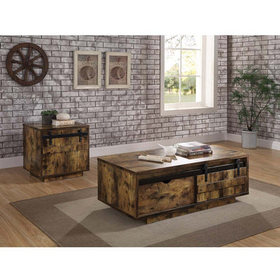 Bellarosa - End Table - Rustic Oak Finish - Grand Furniture GA