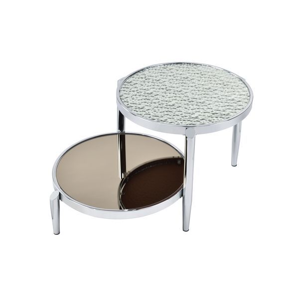 Abbe - Coffee Table - Glass & Chrome Finish - Grand Furniture GA