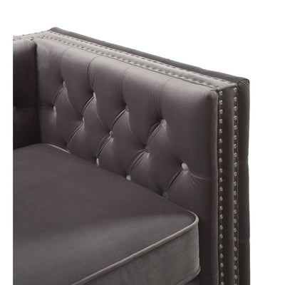 Gillian II - Chair - Dark Gray Velvet - Grand Furniture GA