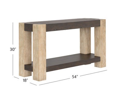 Harmony - Console Table - Carbon Mindi / Blonde Acacia