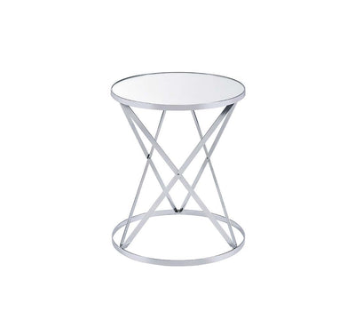 Flux - Accent Table - Mirror & Chrome Finish - Grand Furniture GA