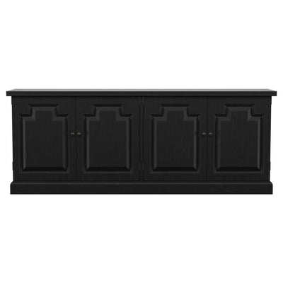 Florence - 4 Door Dining Sideboard Buffet - Distressed Black