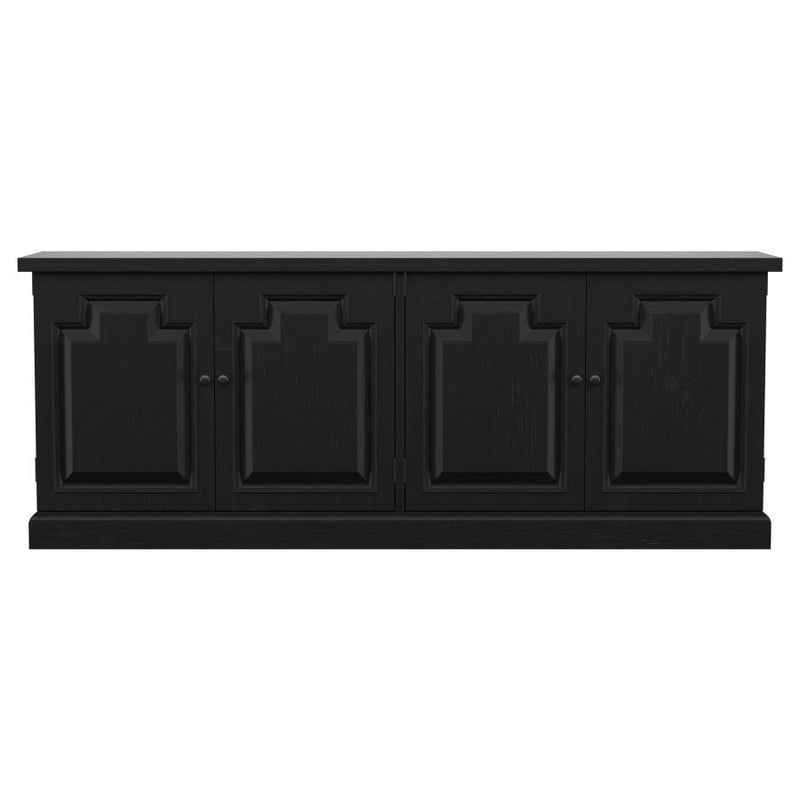 Florence - 4 Door Dining Sideboard Buffet - Distressed Black