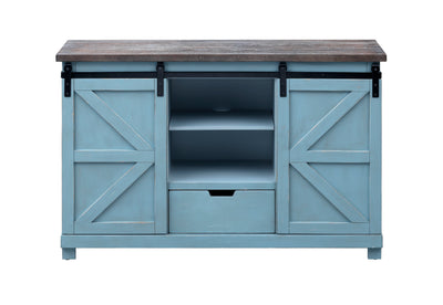 Bar Harbor - Two Sliding Door Two Drawer Credenza - Blue