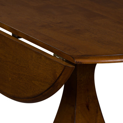 Creations - Round Drop Leaf Table - Dark Brown