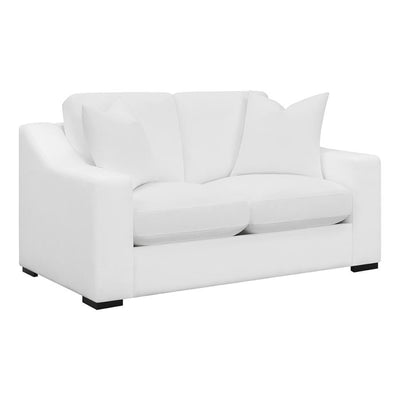 Ashlyn - Upholstered Sloped Arm Loveseat - White