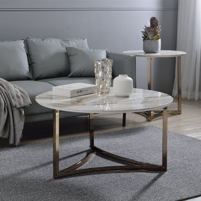 Zaidee - End Table - Sintered Champagne