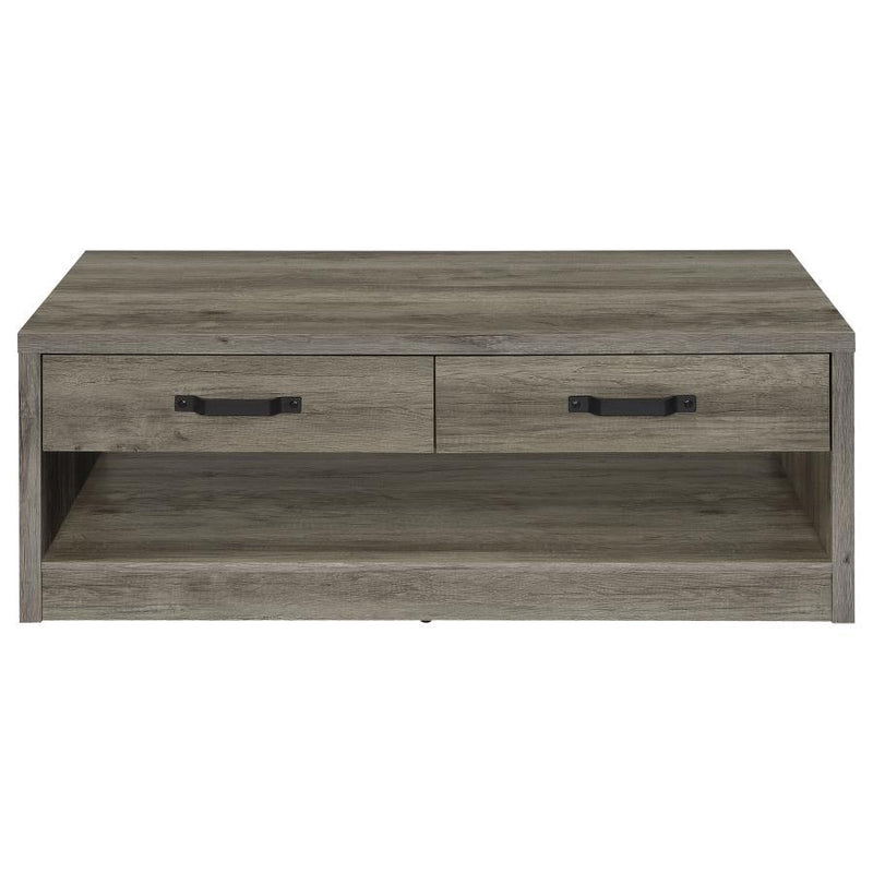 Felix - 2-Drawer Engineered Wood Coffee Table - Gray Driftwood