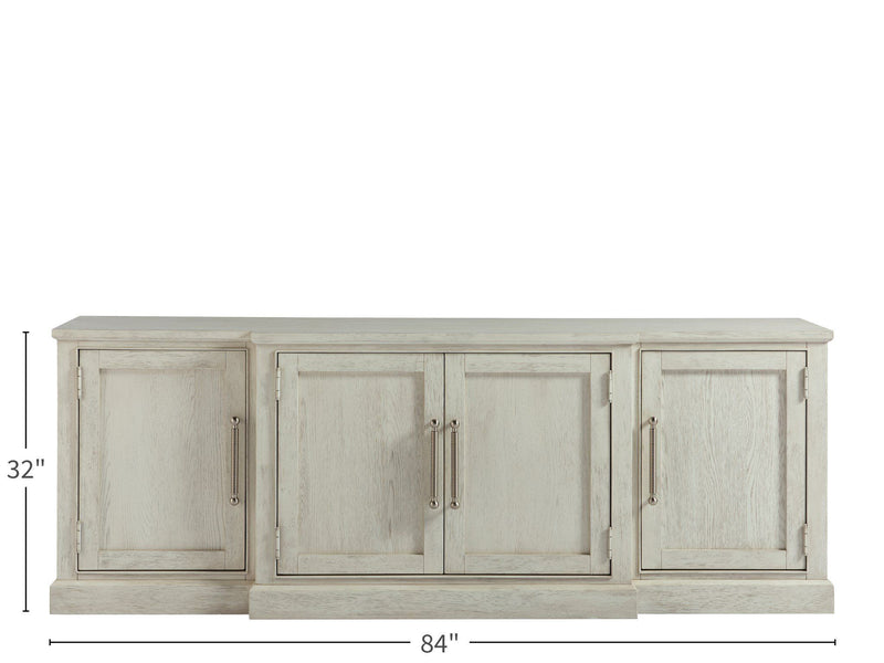 Escape - 84" Entertainment Console - Pearl Silver