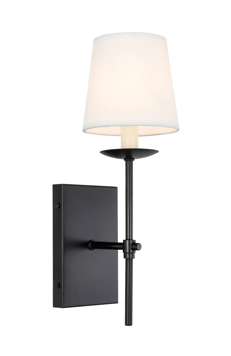 Elegant Lighting Eclipse Single Light 14" Tall Wall Sconce LD6102W4BK - Grand Furniture GA
