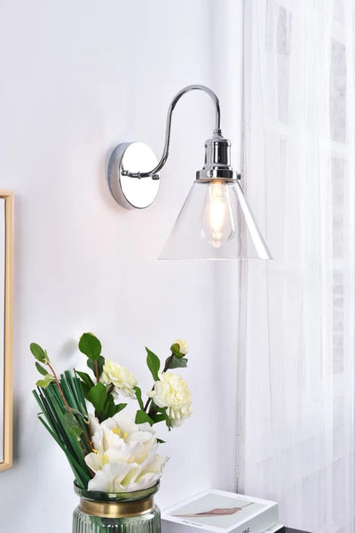 Elegant Lighting Histoire Single Light 11" Tall Wall Sconce LD4017W7BRB - Grand Furniture GA