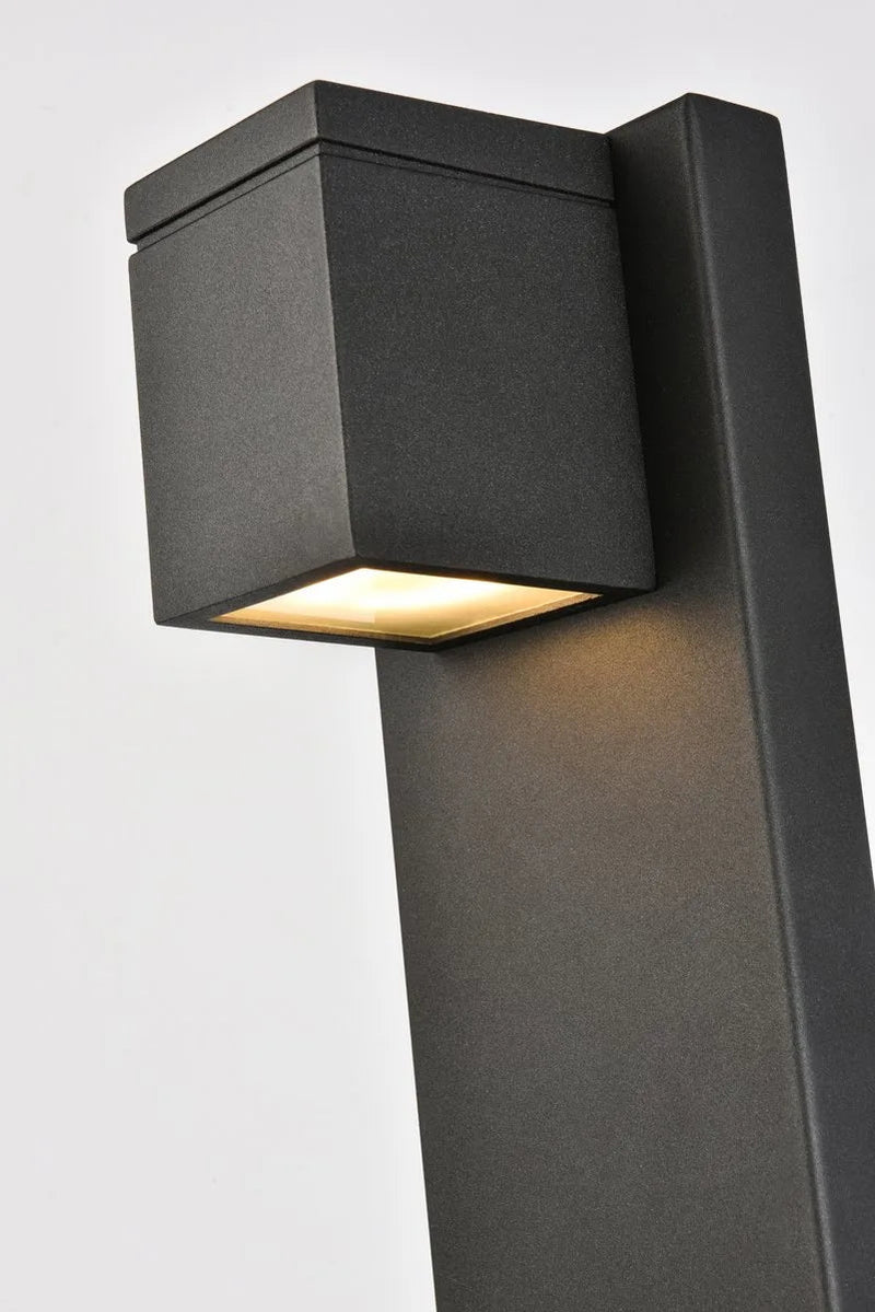 Elegant Lighting Raine 4-3/4" Wide LED Outdoor Wall Sconce LDOD4007BK - Grand Furniture GA