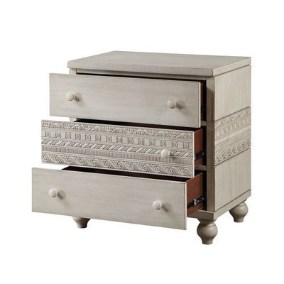 Roselyne - Nightstand - Antique White Finish - Grand Furniture GA