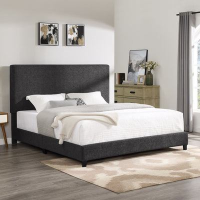 Boucle Upholstered Platform Bed