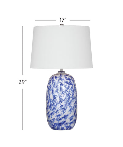 Mila - Table Lamp - Blue / Cream