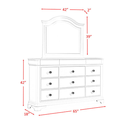 Cameron - Dresser & Mirror Set - Cherry