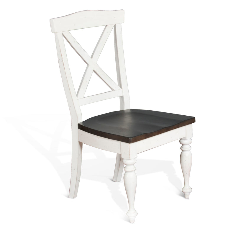 Carriage House - Crossback Chair - White / Dark Brown