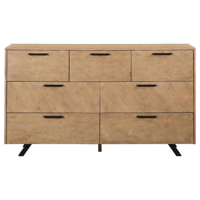 Taylor - 7-Drawer Rectangular Dresser - Light Honey Brown