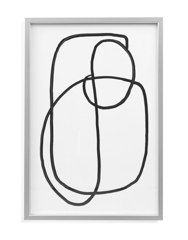 Form Study IV - Framed Print - Pearl Silver