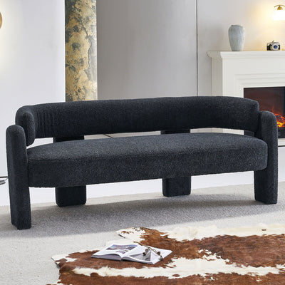 Boucle Upholstery Modern Sofa For Living Room