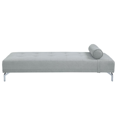 Quenti - Futon - Gray Melange Velvet - Grand Furniture GA