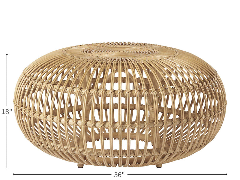 Escape - Rattan Scatter Table - Light Brown