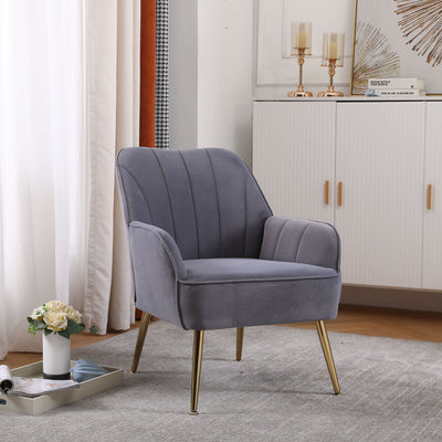 Modern Mid-Century Chair Linen Sherpa Armchair For Living Room Bedroom Office