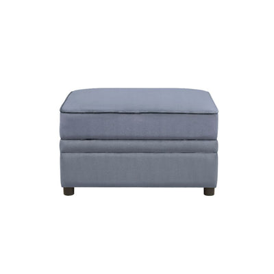 Bois II - Ottoman - Gray Velvet - Grand Furniture GA