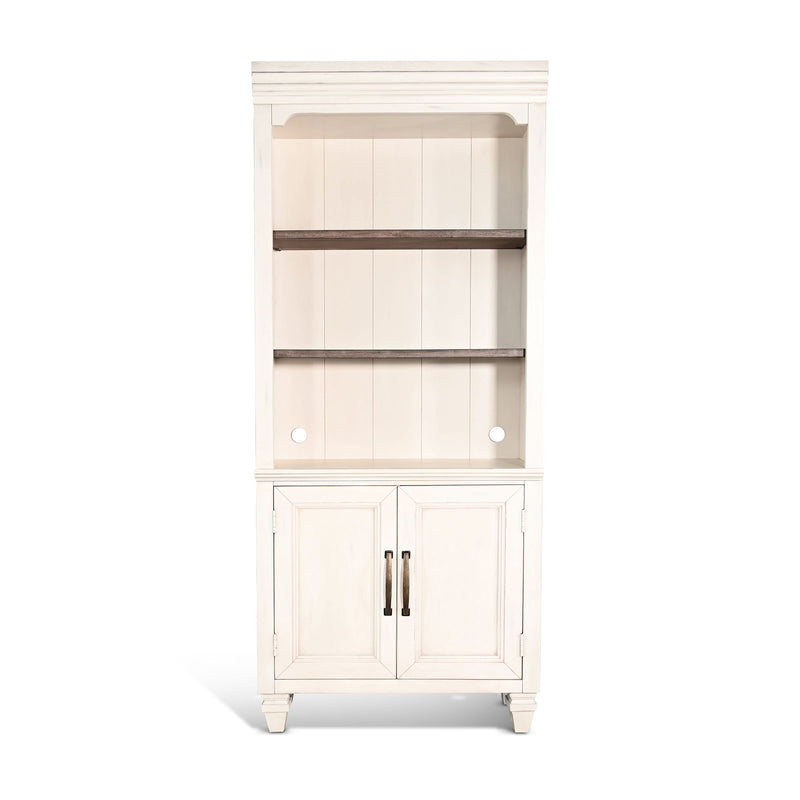 Pasadena - Bookcase With Door - White