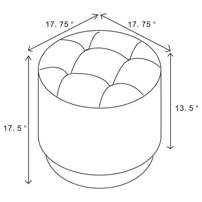 Bowman - Round Upholstered Tufted Swivel Ottoman