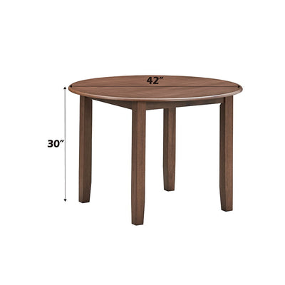 Ferris - Round Dining Table - Brown Finish