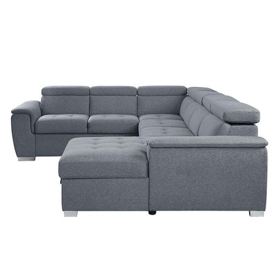 Hanley - Sectional Sofa - Gray Fabric - Grand Furniture GA