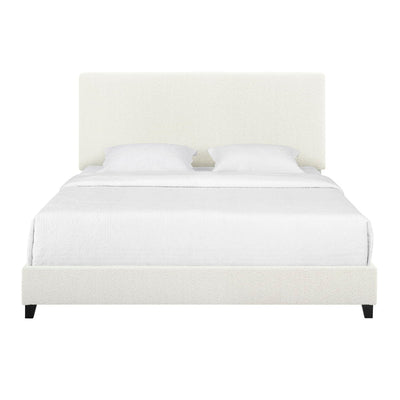 Boucle Upholstered Platform Bed