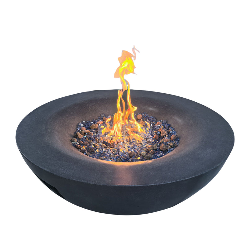 Outdoor Concrete Propane Gas Fire Pit Bowl