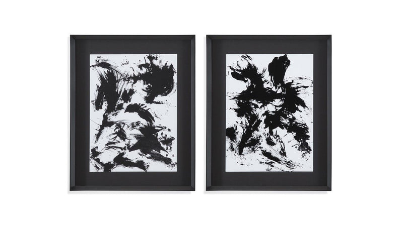 Expressive Abstract I - Framed Print - Black