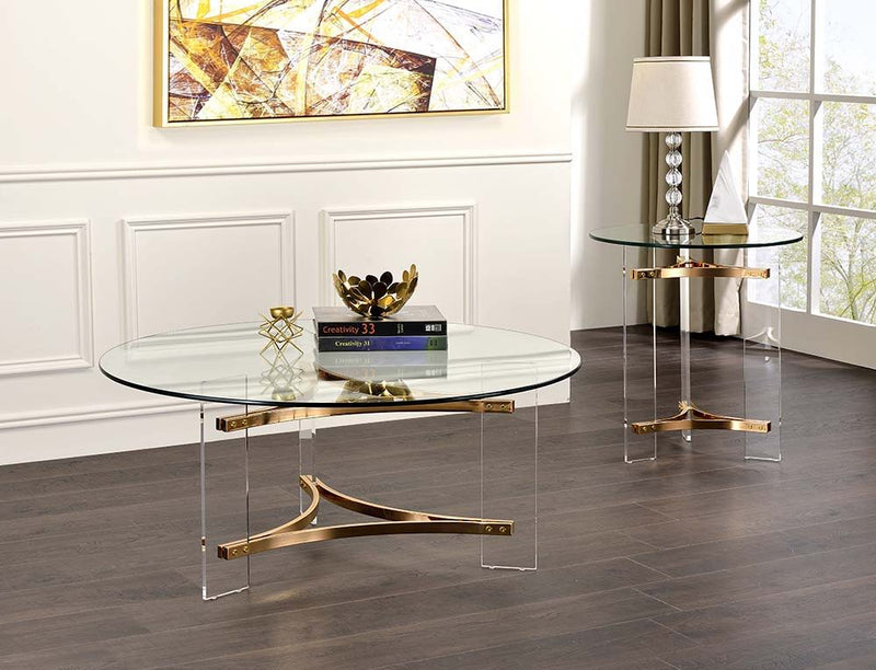 Sosi - End Table - Gold Finish - Grand Furniture GA