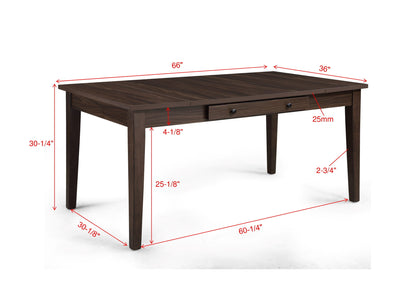 Wagner - Dining Table With Storage - Brown