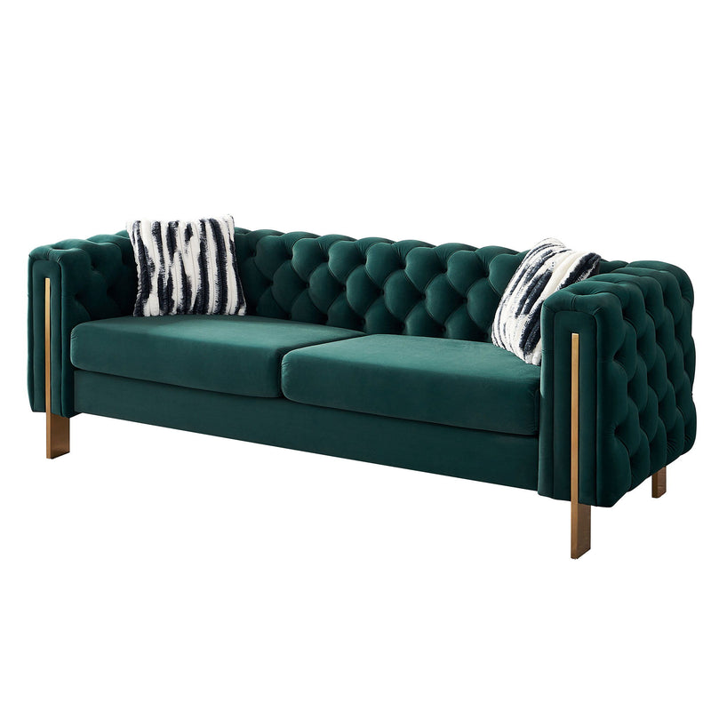 Chesterfield - Modern Tufted Velvet Living Room Sofa, 84.25&