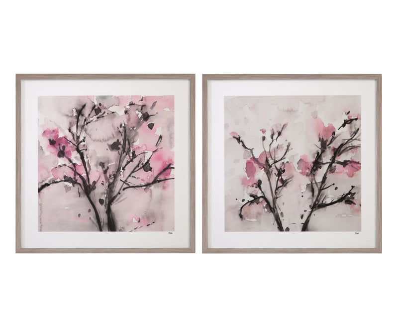 The Blossoms - Framed Print (Set of 2) - Pink