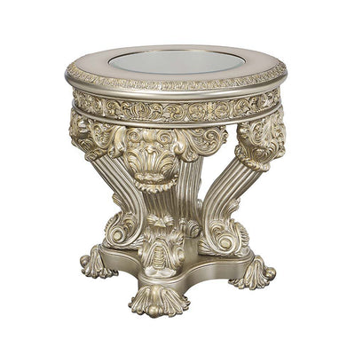 Danae - End Table - Champagne & Gold Finish - 27" - Grand Furniture GA