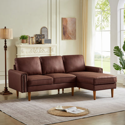 L-Shape Sofa Couch With Chais Mid-Century, Strong Leg And Design That Will Complement Any Living Space, Left Chaise